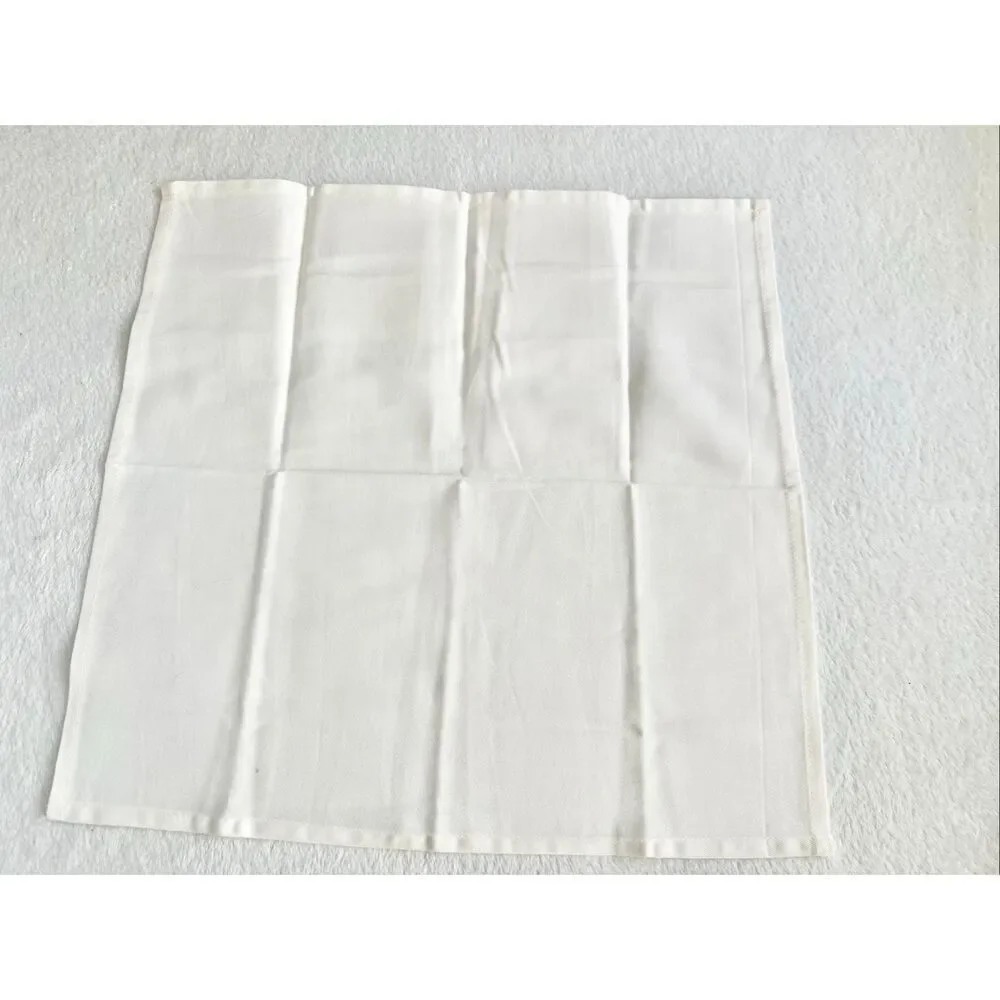 Set of four white cloth napkins set - 19 x 19 1/2 inches